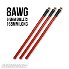 Load image into Gallery viewer, MORBO 165MM 8AWG MOTOR LEADS W/ 6.5MM BULLETS
