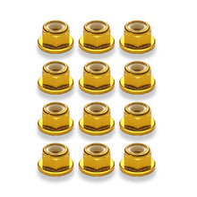Load image into Gallery viewer, MORBO M4 ALUMINUM FLANGE NYLOCK NUT (GOLD)
