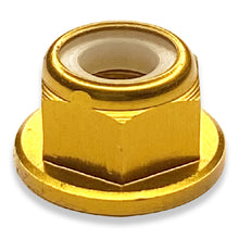 Load image into Gallery viewer, MORBO M4 ALUMINUM FLANGE NYLOCK NUT (GOLD)
