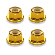 Load image into Gallery viewer, MORBO M4 ALUMINUM FLANGE NYLOCK NUT (GOLD)
