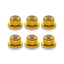 Load image into Gallery viewer, MORBO M4 ALUMINUM FLANGE NYLOCK NUT (GOLD)
